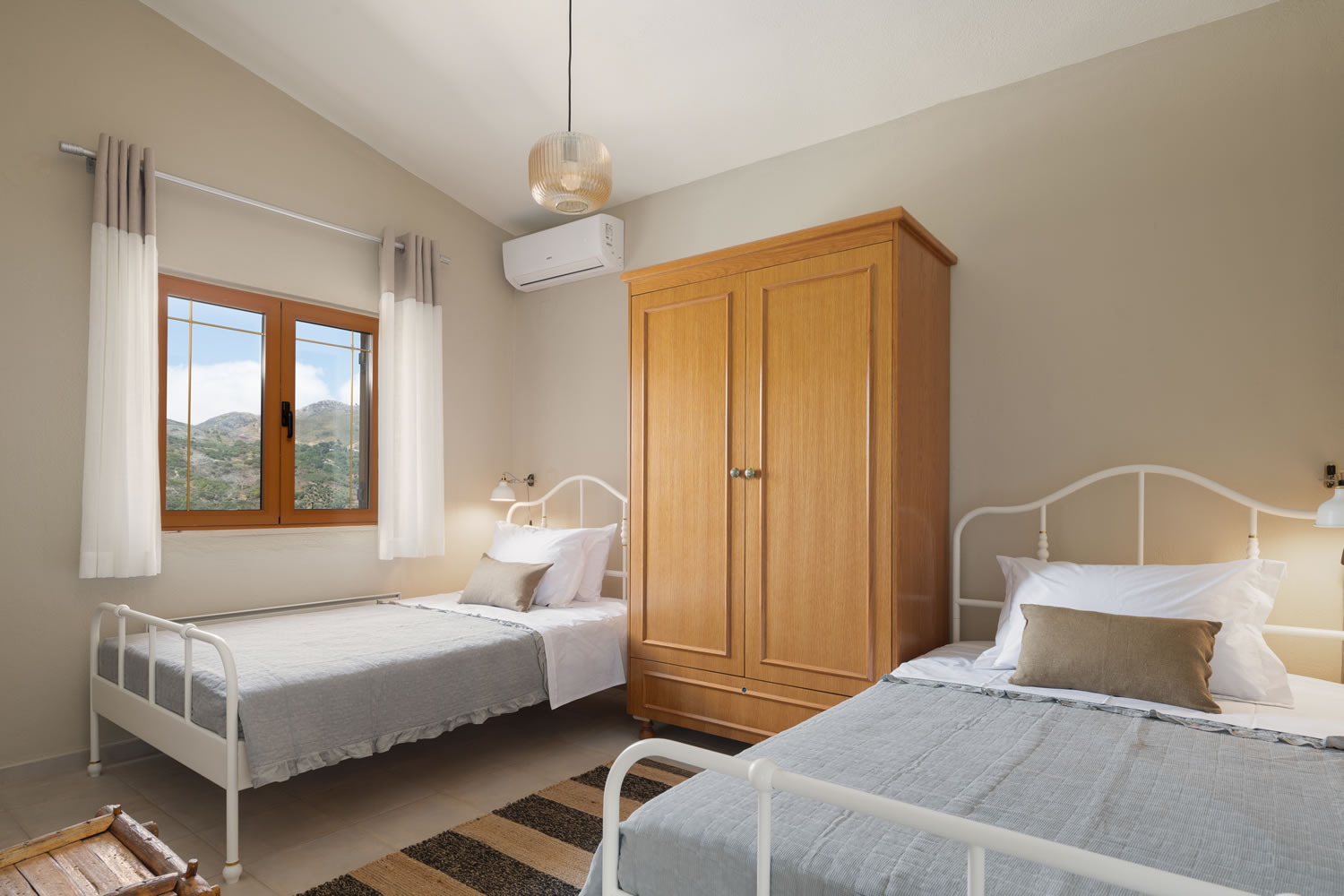One of three bedrooms at Eleonas Estate's Villa, Crete, Greece